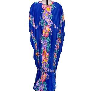 Vintage Royal Creations Hawaiin Dress Floral  MuMu Kaftan Kimono Made Hawaii u